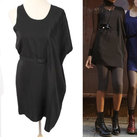 MARGARITA SAPLALA Barneys Black Asymmetrical Dress - Picture 1 of 7